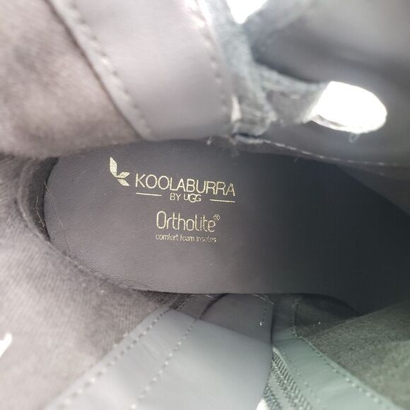 Koolaburra By Ugg Samiah Womens Size 7 Grey Suede Stacked Heel Booties Boots - Picture 10 of 12